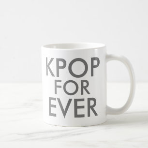 Kpop Voor altijd Muziekfan cadeau grijs Koffiemok
