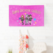 KPOP Zingt Verjaardag, roze sterren Spandoek (Insitu)