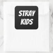 kpop (Zwerfvuil kinder) Vierkante Sticker (Tas)