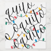 Kquito kerstmis set en label voor dranken wijn etiket (Enkel label)