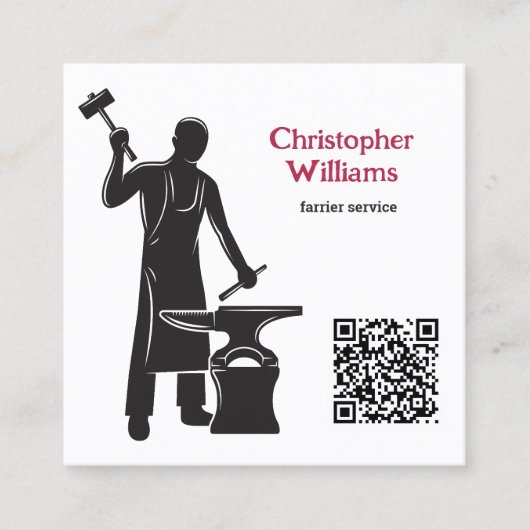 KR-code voor aankomst Vierkante Visitekaartje (Voorkant)