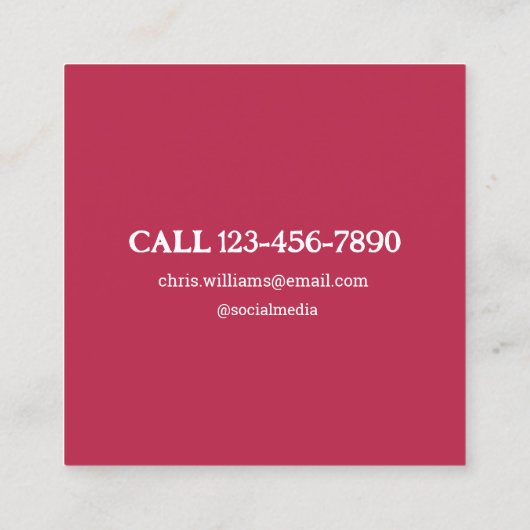 KR-code voor aankomst Vierkante Visitekaartje (Achterkant)