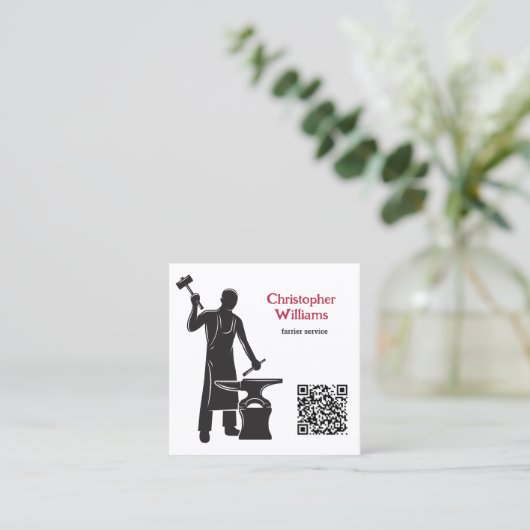 KR-code voor aankomst Vierkante Visitekaartje (Staand voorkant)