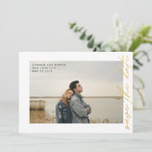 KR-code voor zijdelings gerichte goudfoto's Save The Date (Staand voorkant)