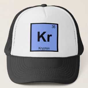 Kr - Krypton Chemie Periodiek Systeem Symbool Trucker Pet