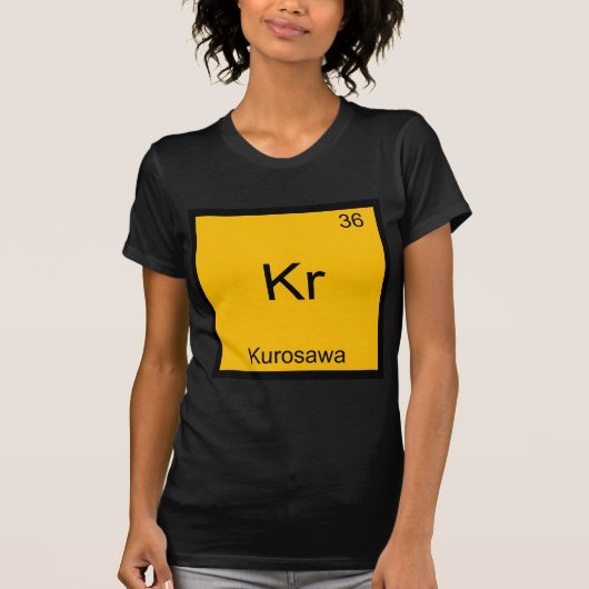Kr - Kurosawa Grappige Chemie Element Symbool T-sh T-shirt (Voorkant)