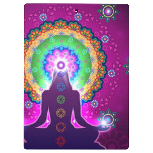 Kra Meditation Floral Pattern Design Klembord (Achterkant)