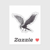 Kraai Abstracte kunst Sticker (Vel)