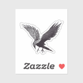 Kraai Abstracte kunst Sticker