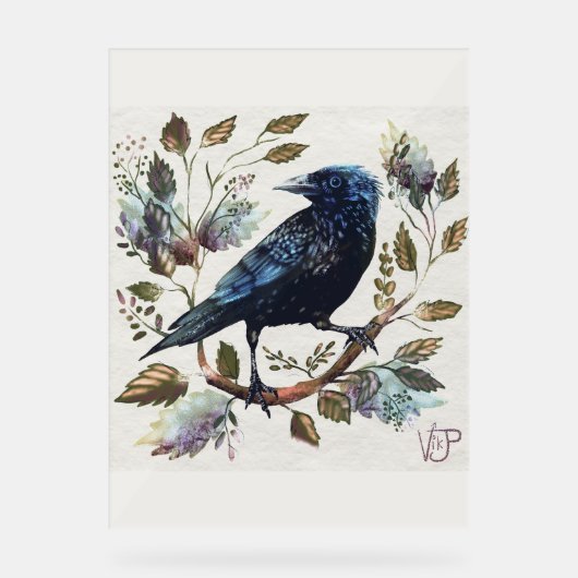 Kraai Acryl Bord (Voorkant)