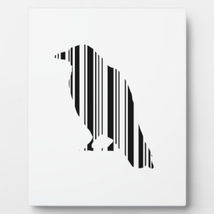 Kraai Bar Code Vogel Patroon Ontwerp Fotoplaat