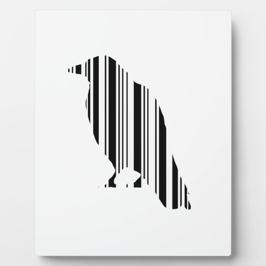 Kraai Bar Code Vogel Patroon Ontwerp Fotoplaat (Voorkant)
