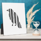 Kraai Bar Code Vogel Patroon Ontwerp Fotoplaat (Zijkant)