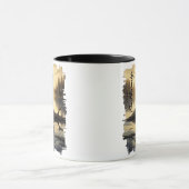 Kraai bij Dawn Lake Reflection Mok (Midden)