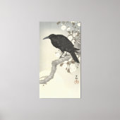 Kraai bij volle maan canvas afdruk (Voorkant)