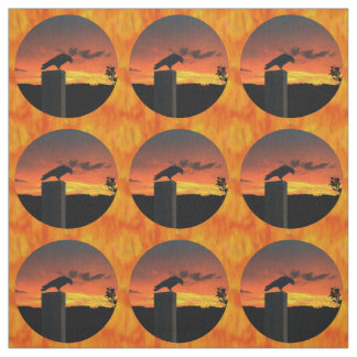 Kraai bij zonsondergang v1 stof