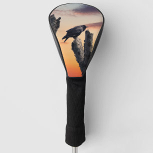 Kraai bij zonsopgang golfheadcover