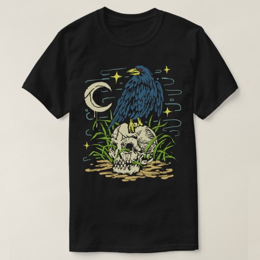 Kraai bovenschedel t-shirt (Design voorkant)