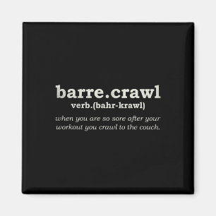 Kraai Crawl Grappige Workout Yoga Geschenk Definit Magneet