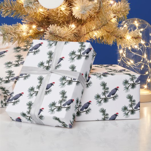 Kraai Dennenkruid Kerstmis Inpakpapier (Feestdagen)