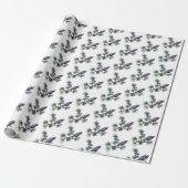 Kraai Dennenkruid Kerstmis Inpakpapier (Uitgerold)
