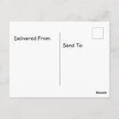 Kraai die gele ballon vasthoudt verjaardagshoed briefkaart (Achterkant)