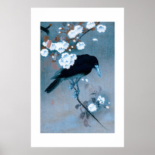 Kraai en Bloesem door Ohara Koson Poster