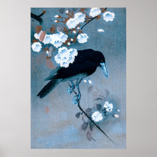 Kraai en Bloesem door Ohara Koson Poster