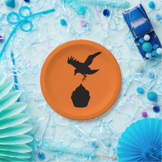 Kraai en cupcake papieren bordje (Feest)