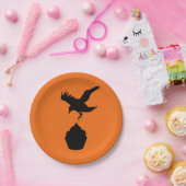 Kraai en cupcake papieren bordje (Feest)