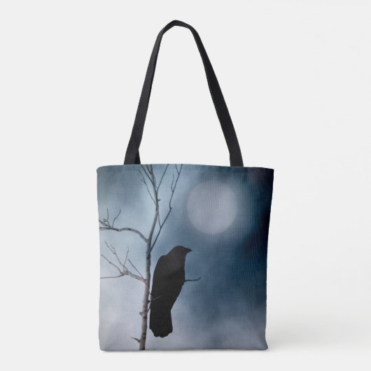 Kraai en de zachte maan tote bag (Achterkant)