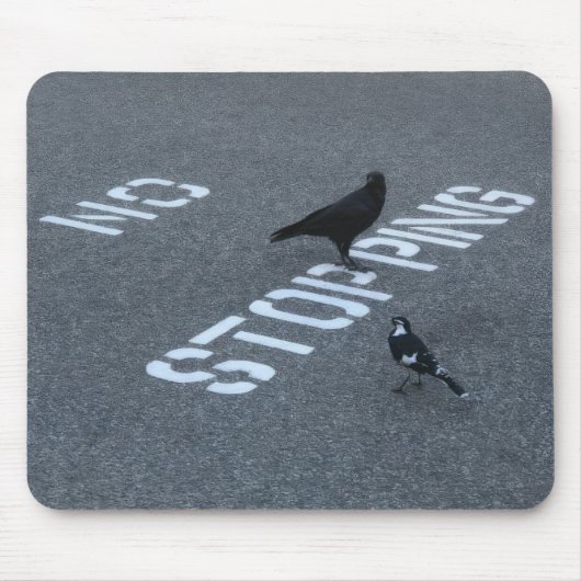 Kraai en ekster muismat (Voorkant)