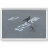 Kraai en ekster sticker (Voorkant)