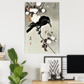 Kraai en Kersenbloesem door Ohara Koson Poster (Thuiskantoor)