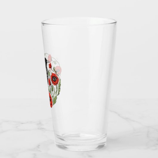 Kraai en Poppies Bierglas Glas (Links)