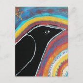 Kraai en regenboog briefkaart (Voorkant)