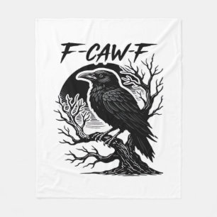 Kraai F-Caw-F Gotische Humor Grappig Fleece Deken