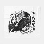 Kraai F-Caw-F Gotische Humor Grappig Fleece Deken (Voorkant (Horizontaal))