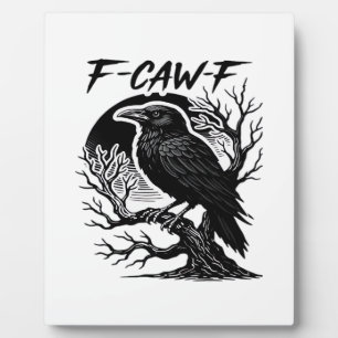 Kraai F-Caw-F Gotische Humor Grappig Fotoplaat