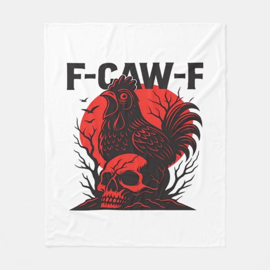 Kraai F-Caw-F Grappige Gotische Humor Fleece Deken (Voorkant)