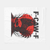 Kraai F-Caw-F Grappige Gotische Humor Fleece Deken (Voorkant (Horizontaal))