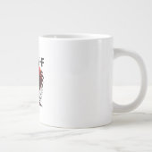 Kraai F-Caw-F Grappige Gotische Humor Grote Koffiekop (Rechts)