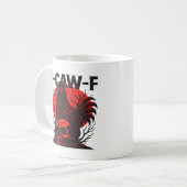 Kraai F-Caw-F Grappige Gotische Humor Koffiemok (Voorkant links)