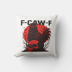 Kraai F-Caw-F Grappige Gotische Humor Kussen
