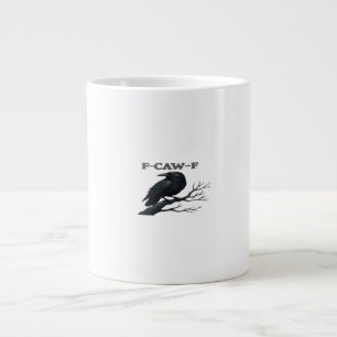 Kraai F-Caw-F Grappige Gotische Maan Vogel Nieuwig Grote Koffiekop