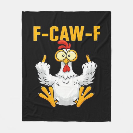 Kraai F-Caw-F Grappige Humor Gotisch Fleece Deken (Voorkant)
