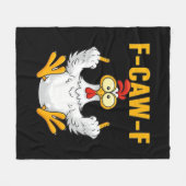 Kraai F-Caw-F Grappige Humor Gotisch Fleece Deken (Voorkant (Horizontaal))