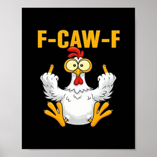 Kraai F-Caw-F Grappige Humor Gotisch Poster (Voorkant)