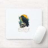 Kraai F-Caw-F Grappige Schedel Maan Ontwerp Muismat (Met muis)