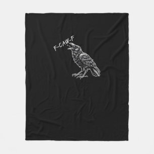 Kraai F-Caw-F Grappige Vintage Grafiek Fleece Deken